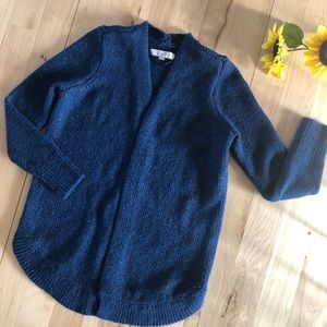 LOFT Curved Hem Open Cardigan Size Medium